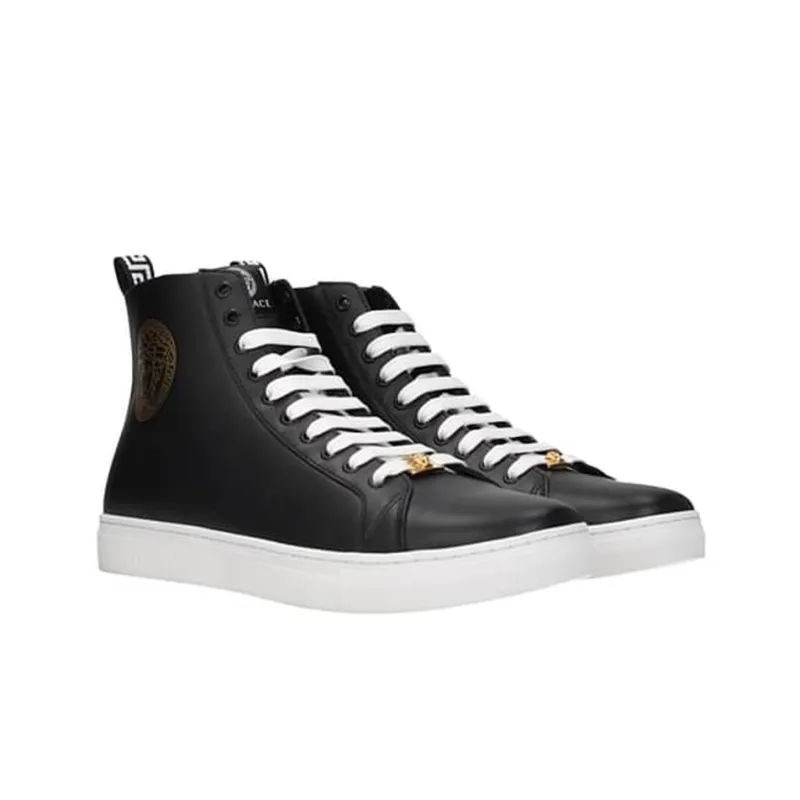 FANSIZHE High Top Stylish Skateboarding Shoes Men's Black-2