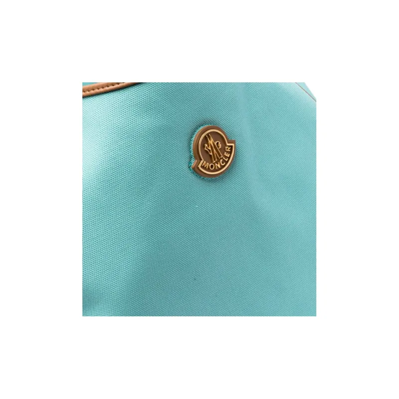 Moncler Leather With Fabric Tote Bag, Shopping Bag, Handbag Women's Light Blue-4