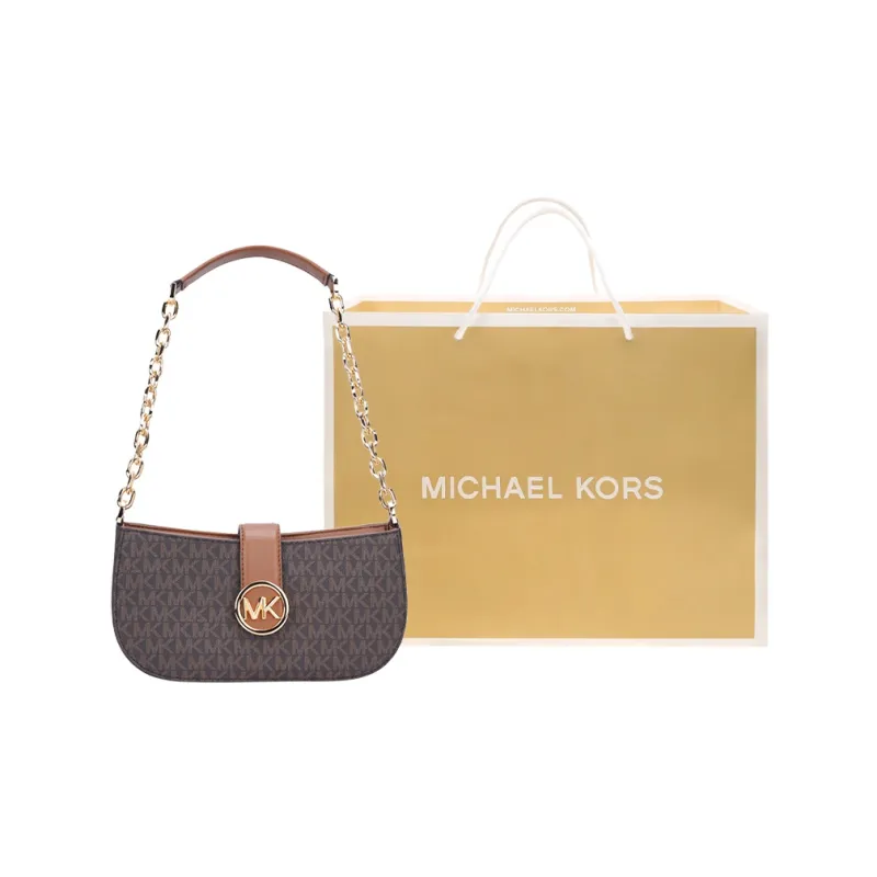 MICHAEL KORS Artificial Leather Shoulder Bag Small Size Women's Dark Brown-4