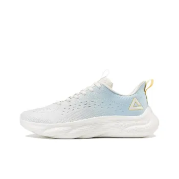PEAK Cotton Candy Anti Slip And Wear Resistant Breathable Low Top Running Shoes Women's White Blue