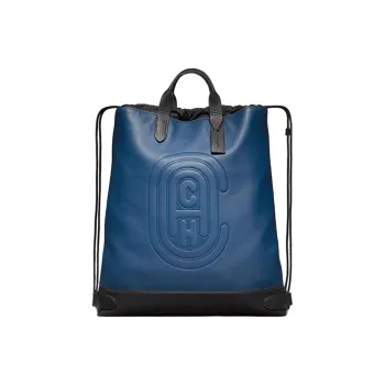 COACH Academy Nylon Backpack Large Size Men's Blue & Black