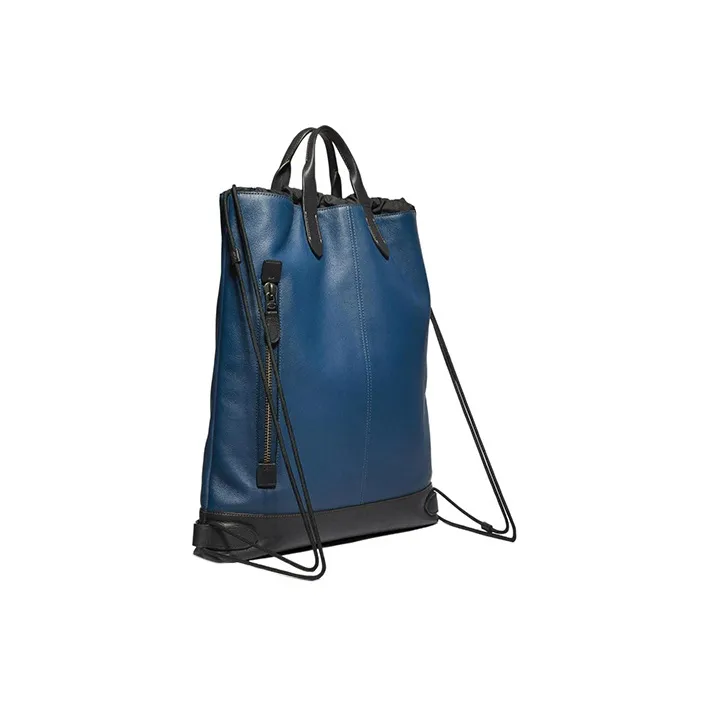 COACH Academy Nylon Backpack Large Size Men's Blue & Black-1