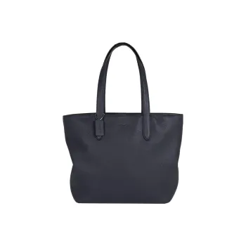 COACH Metropolitan Pebbled Leather Tote Bag Shopping Bag Shoulder Bag Handbag Large Size Men's Navy Blue