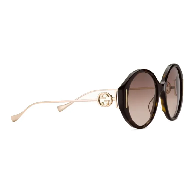 GUCCI Logo Round-frame Sunglasses-1