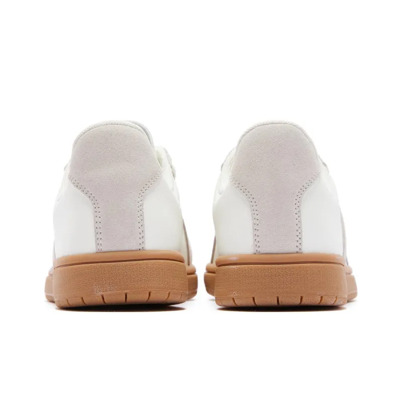 QIAODAN Moral Training Shoes Anti-Slip And Wear-Resistant Lightweight Low-Top Skateboard Shoes Women's White Gray-3