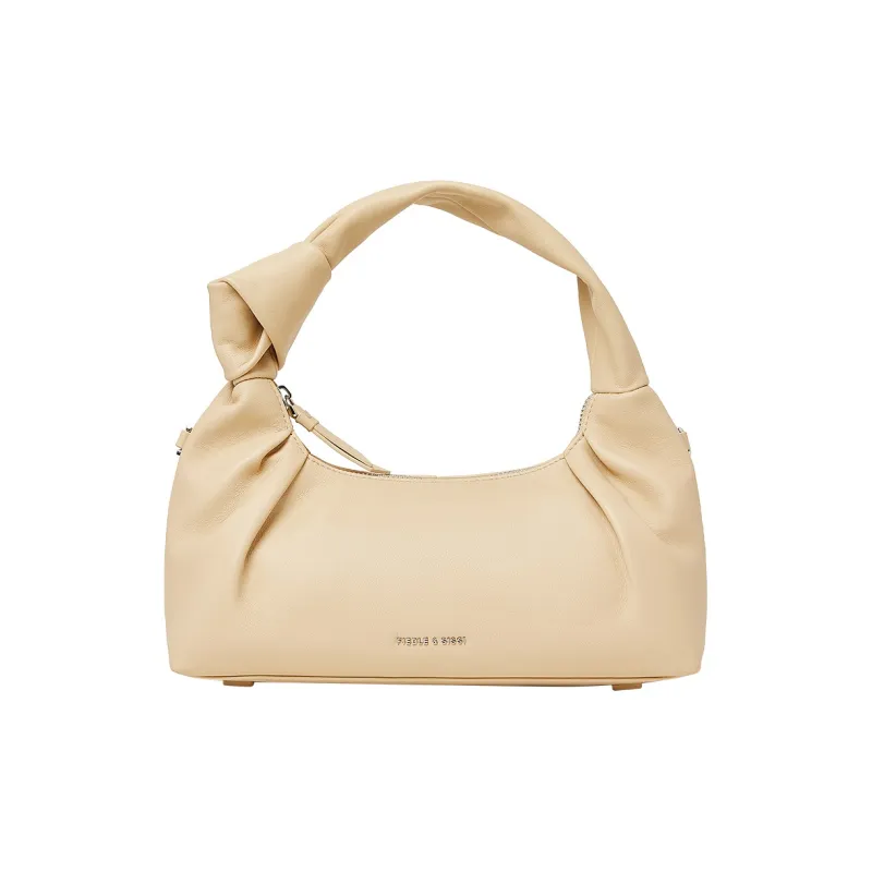 FIEDLE&SISSI Top Grain Cow Leather Cloud Bag Shoulder Bag, Crossbody Bag, Handbag Women's White-2