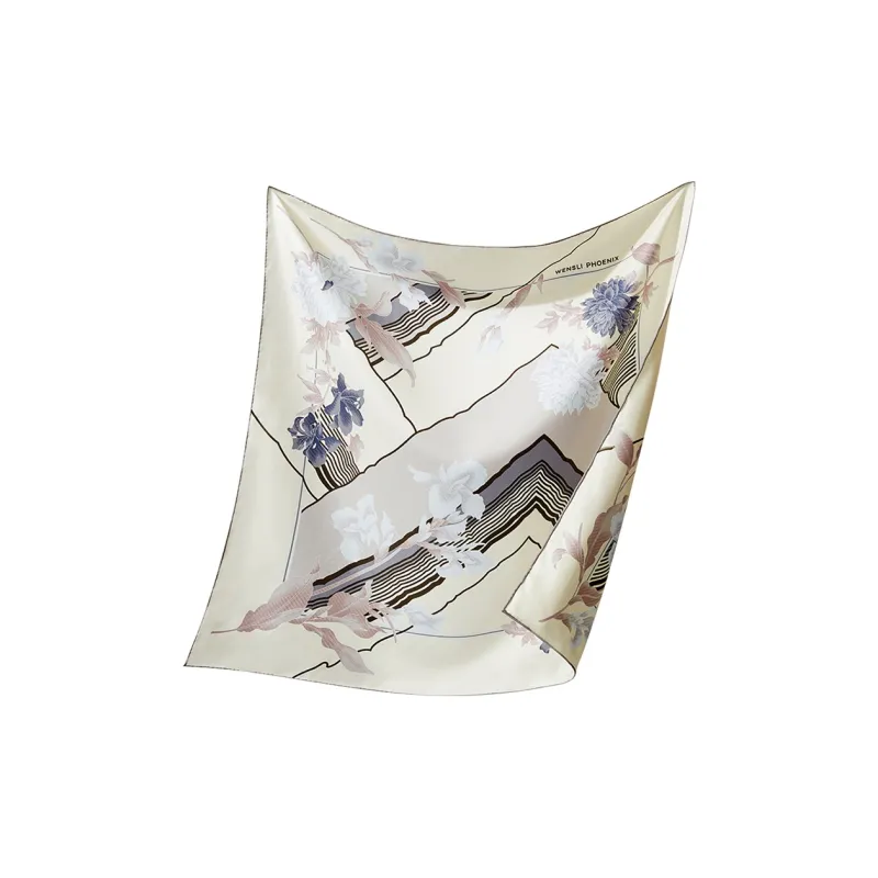 WENSLI 100% Mulberry Silk Scarves Women's-1