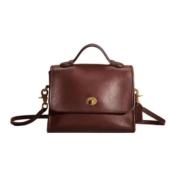 COACH Court Glove Tanning Palace Bag Handbag Shoulder Bag Crossbody Bag Medium Size Women's Redwood Brown