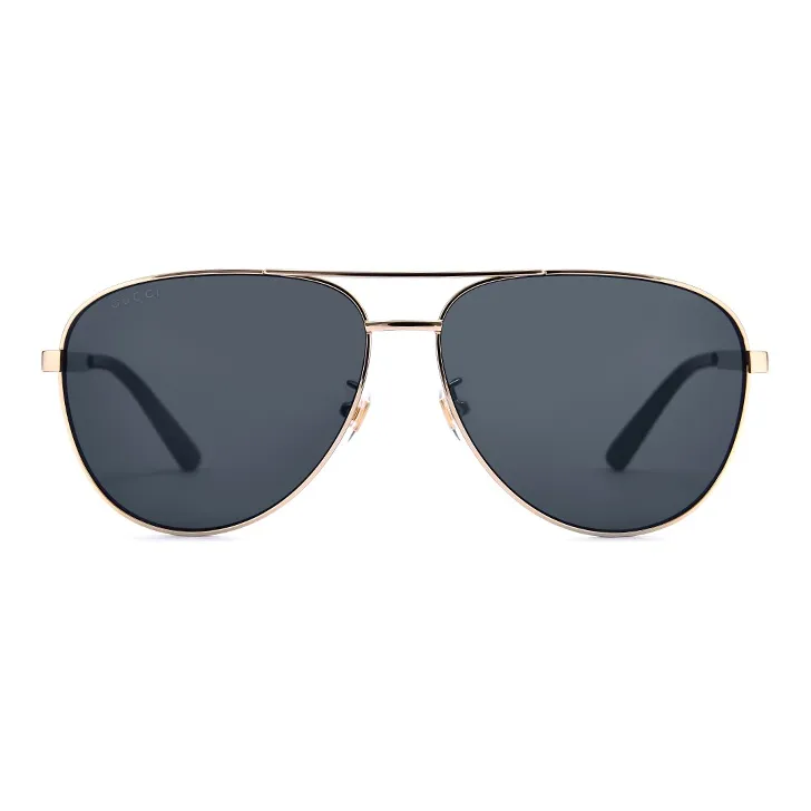 GUCCI Metal Aviator Sunglasses Men's Blue-1