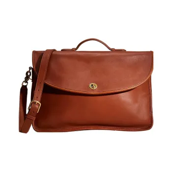 COACH Lexington Glove Tanning Handbag Shoulder Bag Crossbody Bag Large Size Women's Brown