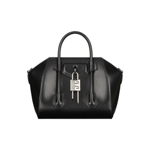 GIVENCHY Antigona Lock Calfskin Shoulder Bag Crossbody Bag Handbag Mini Women's Black