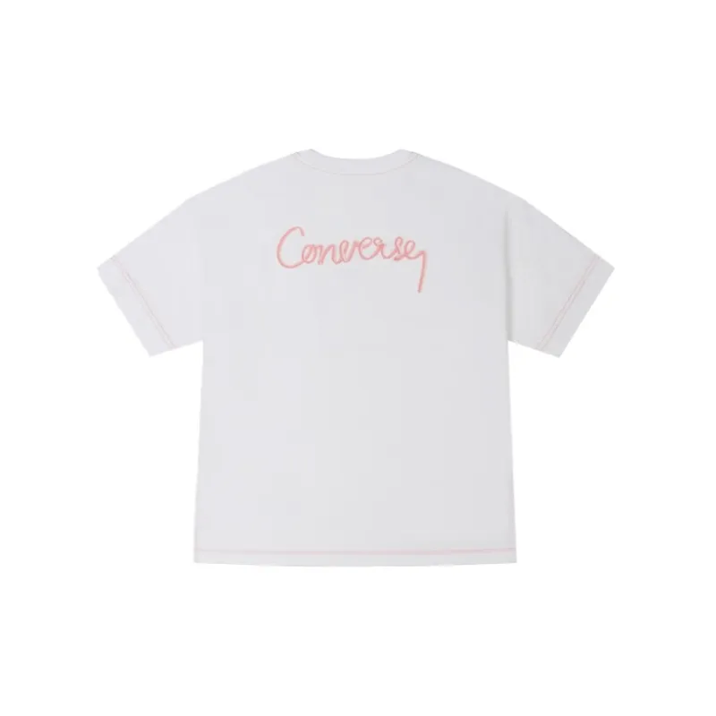 Converse Showcasing Series SS23 Drop Shoulder Sleeve T Shirt Women's White-1