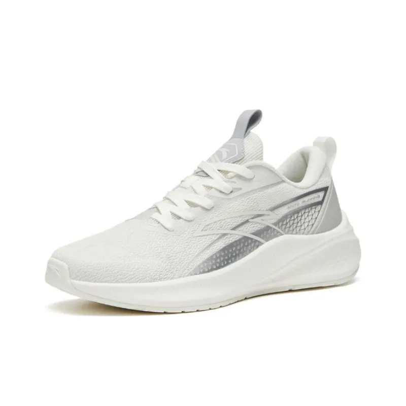 Anta Running Collection Asphalt 99 Anti Slip Wear Resistant Low Top Running Shoes Men's Silver White-1