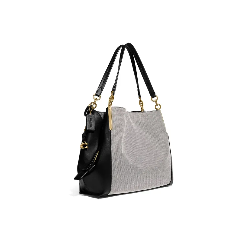 COACH Dalton Fabric Handbag, Shoulder Bag Women's Gray-1