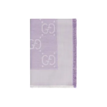 GUCCI Knit Scarves Women's Light Purple