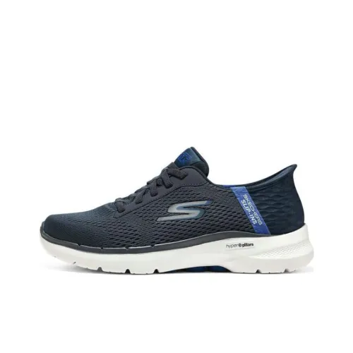 Skechers Go Walk 6 Casual Shoes Men Low-Top Blue/White