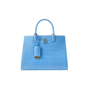 Burberry Frances Crocodile-Embossed Calfskin Shoulder Bag Crossbody Bag Handbag Mini Women's Blue