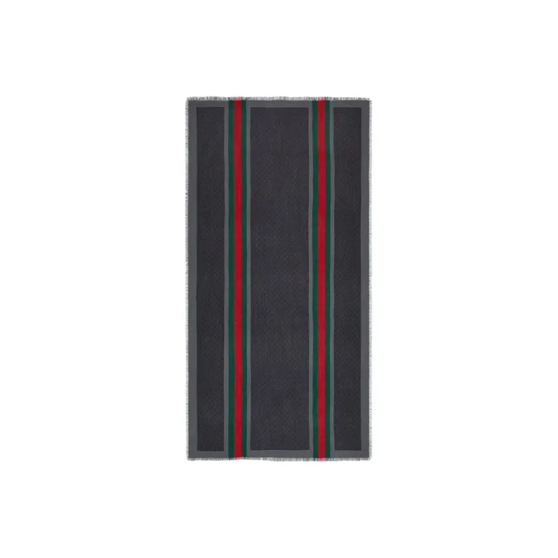 GUCCI Monogram Striped Scarf-1