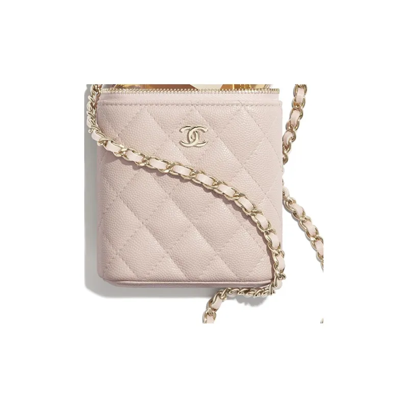 CHANEL Calfskin With Gold Tone Metal Shoulder Bag Trumpets Women's Light Pink-2