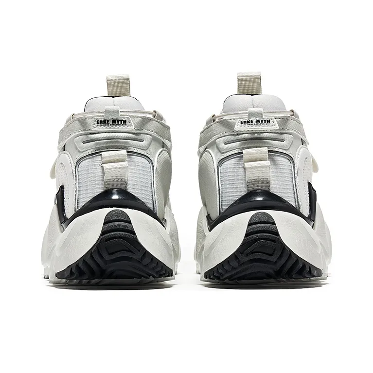 Erke Gazing At Mount Yue Cushioning Wear Resistant Low Top Sports Casual Shoes Men's Silver Black-3