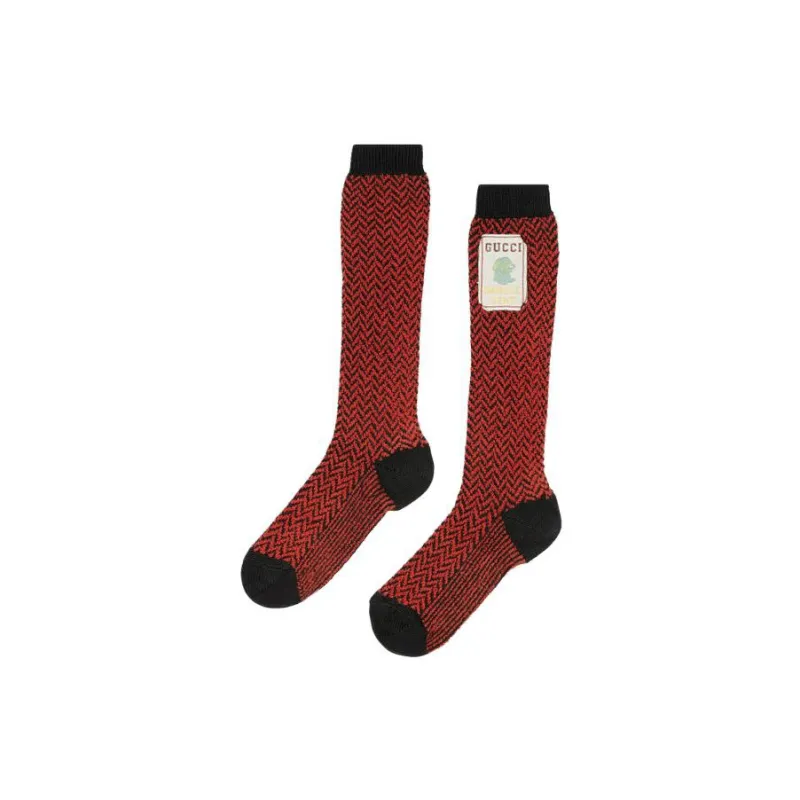 GUCCI SS23 Knee High Socks Men's 1 Pack Black-0