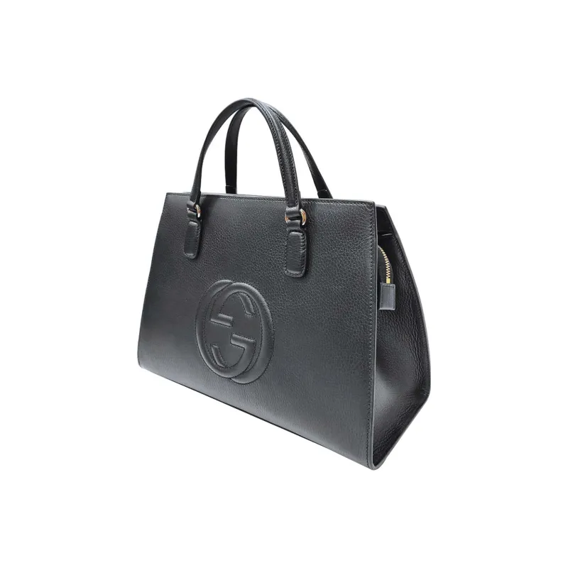 GUCCI Leather Tote Bag, Shopping Bag, Shoulder Bag, Crossbody Bag, Handbag Regular Women's Black-1