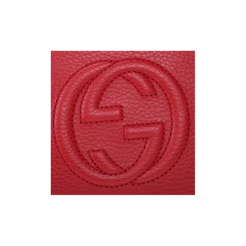 GUCCI Leather Tote Bag Shopping Bag Shoulder Bag Crossbody Bag Handbag Women's Red-6