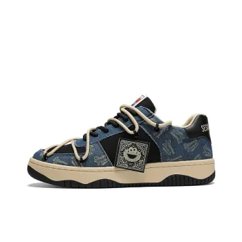 SESAME STREET Low Top Stylish Skateboarding Shoes Unisex Peacock Blue
