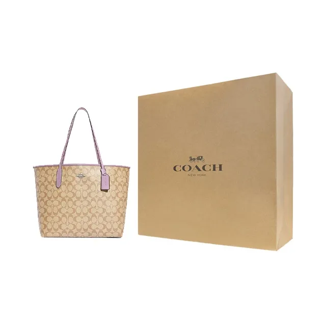 COACH City PVC Tote Bag Shopping Bag Shoulder Bag Handbag Large Size Women's Light Khaki-6