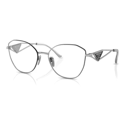 PRADA Eyeglass Frames Unisex Silver