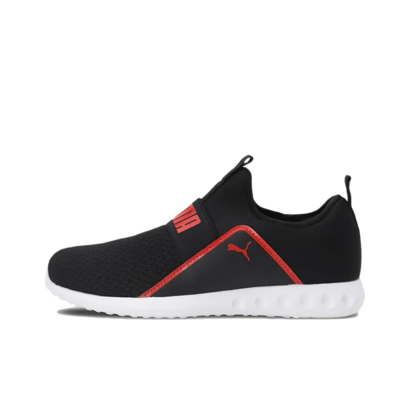 PUMA Swing Slipon Cushioning Anti-Slip And Wear-Resistant Low-Top Running Shoes Men's Black Red-0