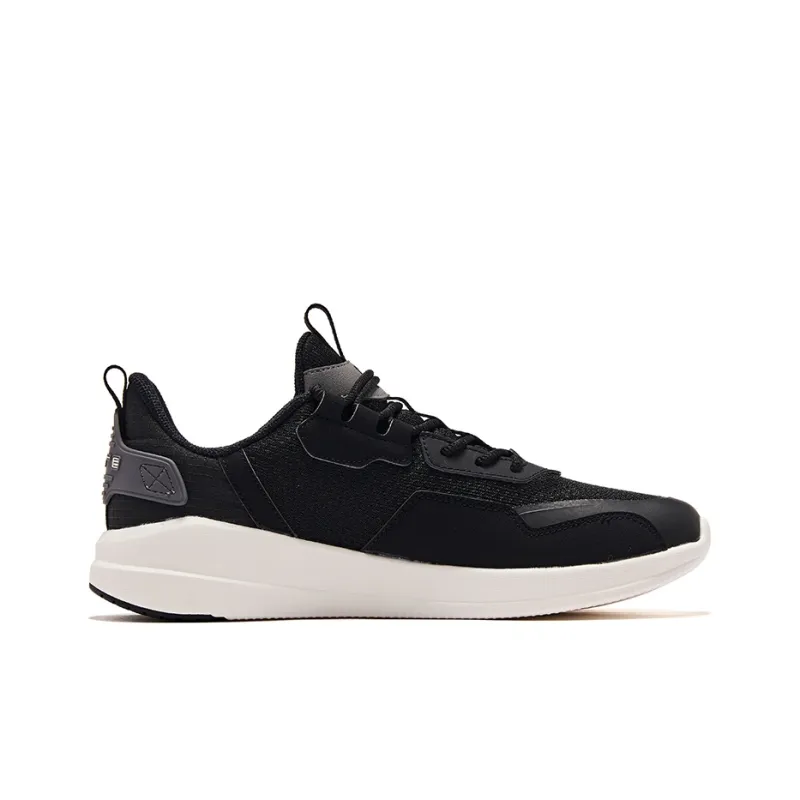 Erke Floating And Fluttering Low Top Running Shoes Men's Black White-1