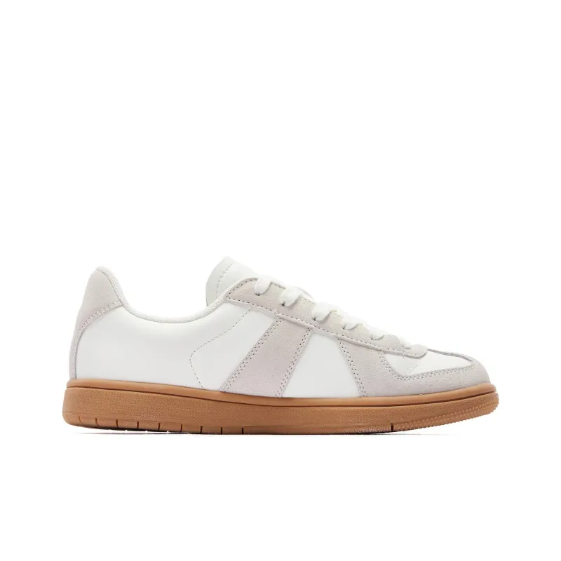 QIAODAN Moral Training Shoes Anti-Slip And Wear-Resistant Lightweight Low-Top Skateboard Shoes Women's White Gray-1