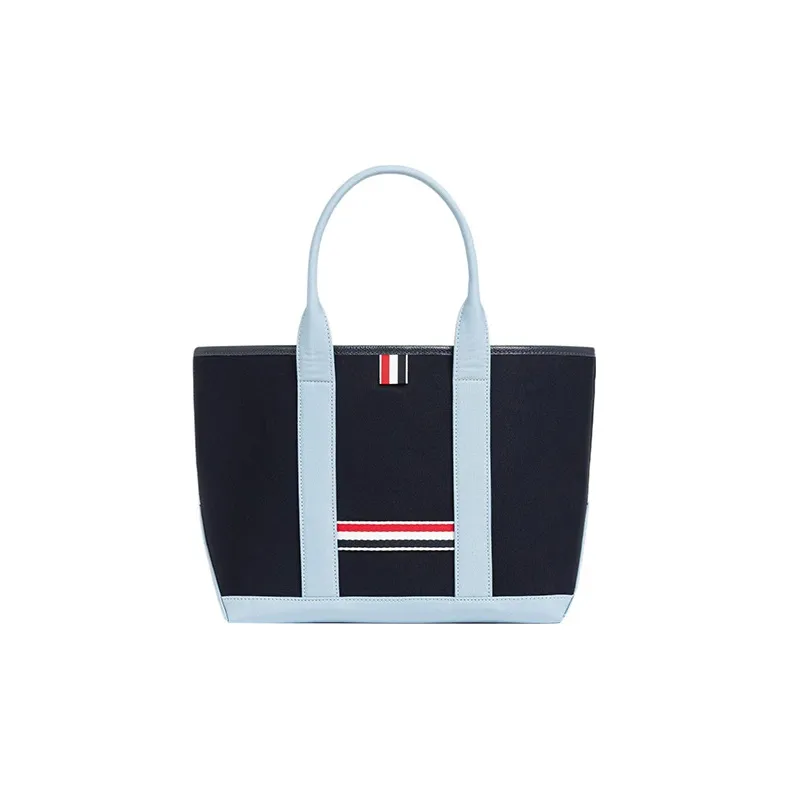 THOM BROWNE Stripe Detailed Tote Bag-0