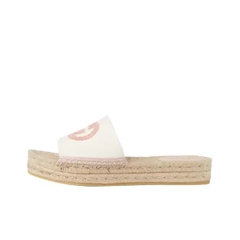 GUCCI Women's Espadrille Slide 'Interlocking G White Shell' Women's