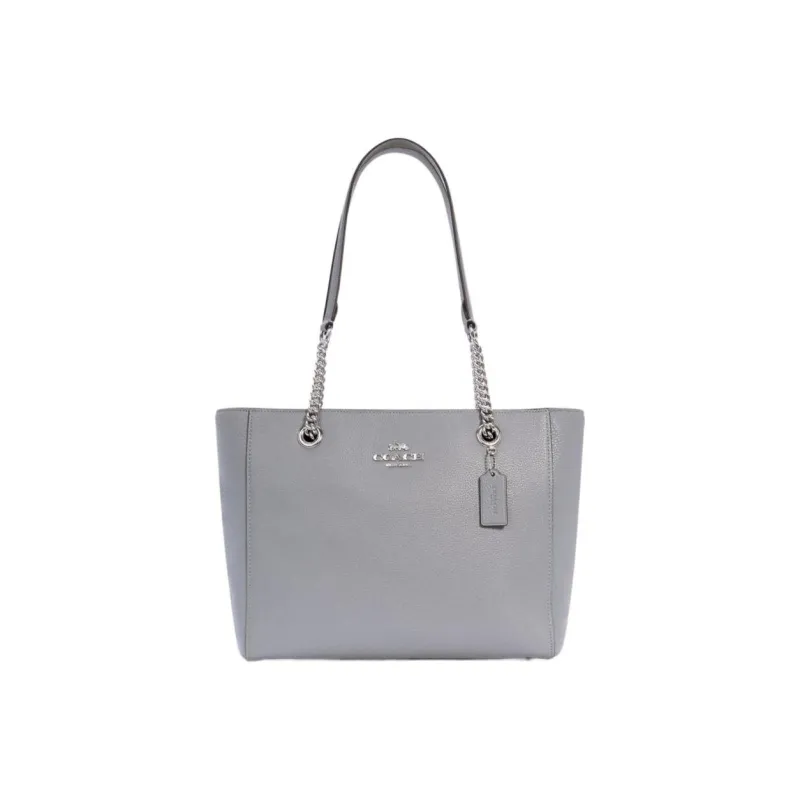 COACH Marlie Leather Tote Bag Shopping Bag Shoulder Bag Handbag Large Size Women's Gray-0
