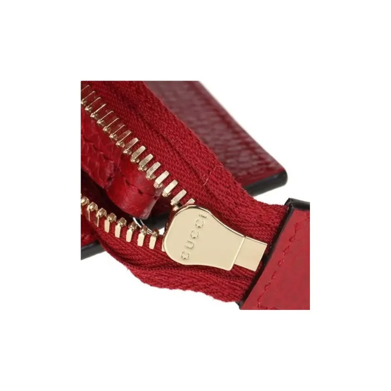 GUCCI Leather Tote Bag Shopping Bag Shoulder Bag Crossbody Bag Handbag Women's Red-7