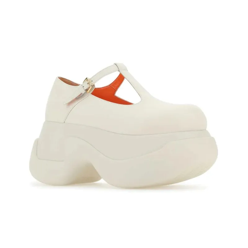 MARNI Low-Top Platform Shoes Women's White-2