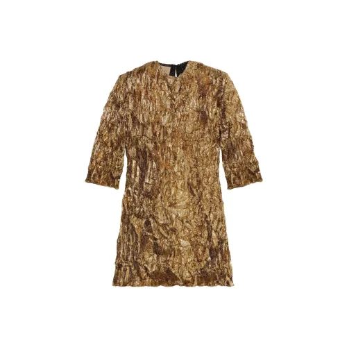 GUCCI Short-Sleeved Dresses Women's Gold