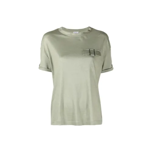 Brunello Cucinelli T-Shirts Women's Sage Green