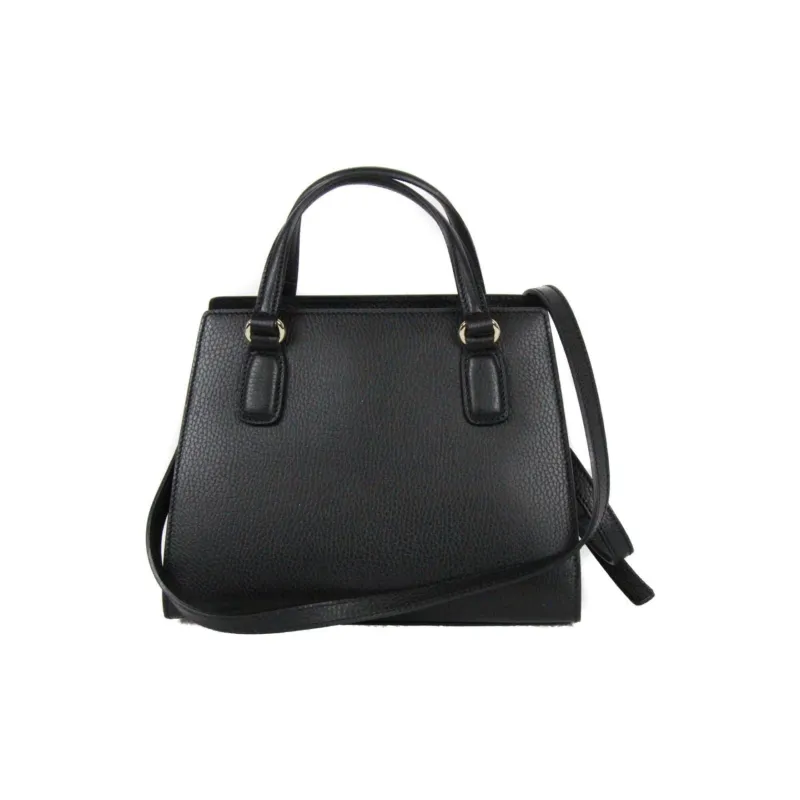 GUCCI Leather Tote Bag Shopping Bag Shoulder Bag Crossbody Bag Handbag Women's Black-3