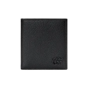 GUCCI GG Marmont Leather Card Holder Wallet Men's Black