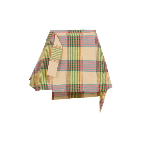 Vivienne Westwood Casual Short Skirts Women's Yellow Green