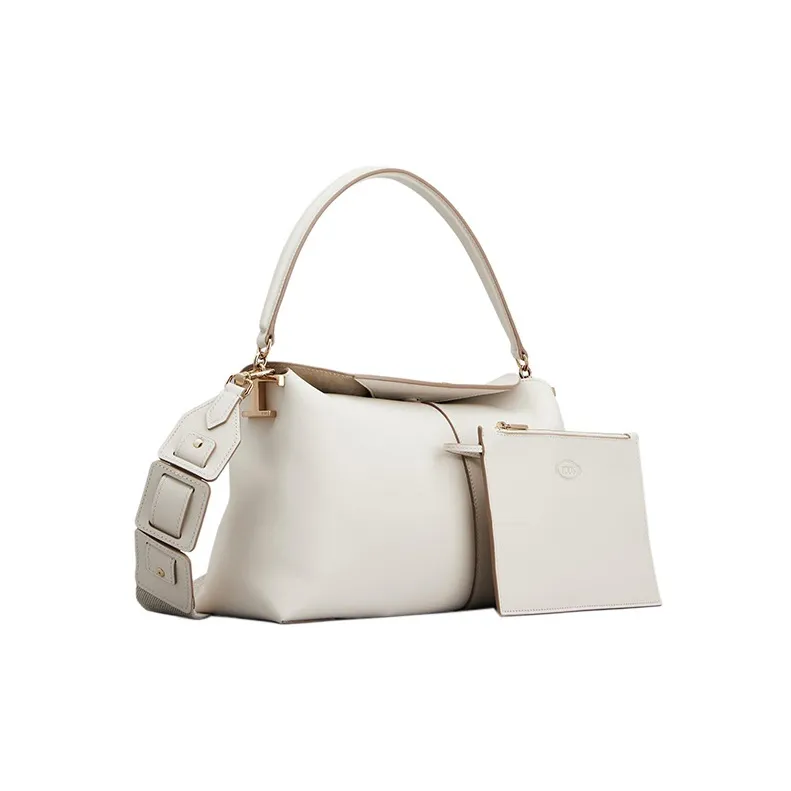 TOD'S Leather Handbag, Shoulder Bag Small Size Women's White-1