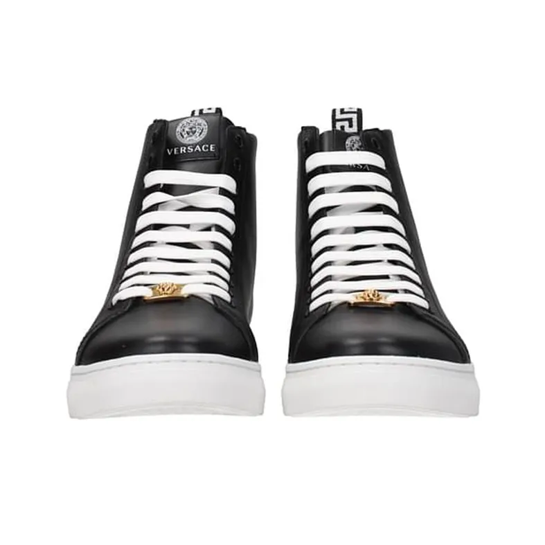 FANSIZHE High Top Stylish Skateboarding Shoes Men's Black-3