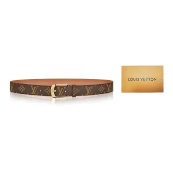 LOUIS VUITTON Ellipse Pin Buckle Cow Leather Leather Belts Women's
