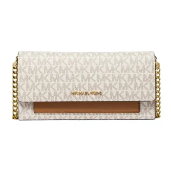 MICHAEL KORS Jet Set Polyester 2 in 1 Shoulder Bag Crossbody Bag Medium Size Women's Vanilla/Oak
