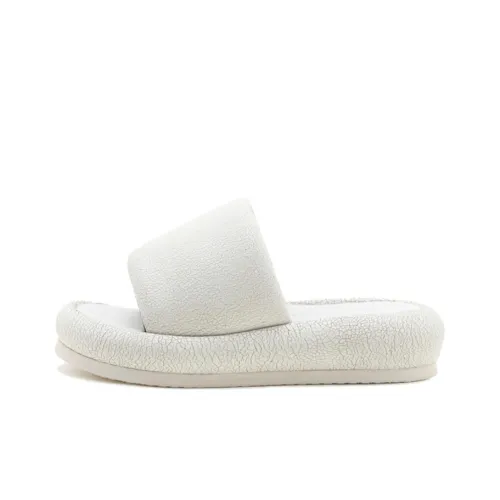 SMFK Slide Slippers Women's Snow Mountain White