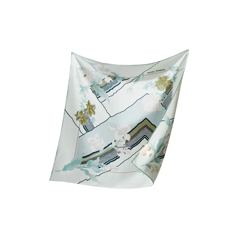 WENSLI 100% Mulberry Silk Scarves Women's-6