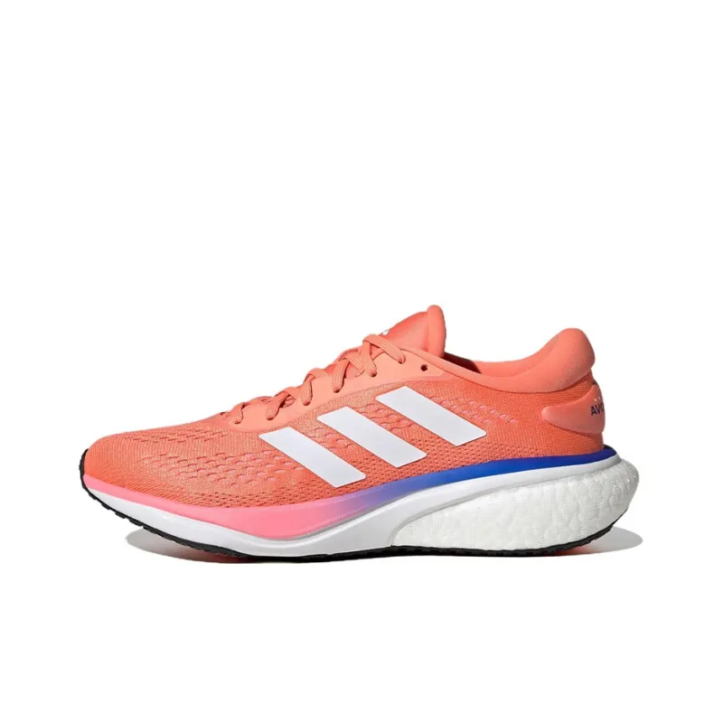 Adidas Supernova 2 Anti-Slip And Wear-Resistant Lightweight Low-Top Running Shoes Women's Orange White-0